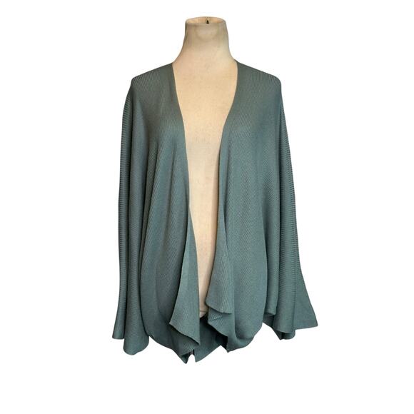 Lululemon Tealwater Teal Cashlu Knit Textured Wrap Cardigan size M/L - Picture 14 of 14